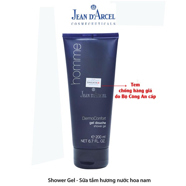  Sữa tắm hương nước hoa Nam Jean D'Arcel - J161