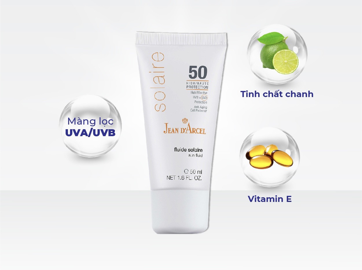 Sữa dưỡng chống nắng SPF50 Sun Fluid Jean D'Arcel - J149