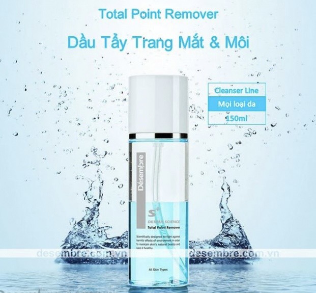  Dầu tẩy trang mắt môi Derma Science Total Point Remover Desembre 