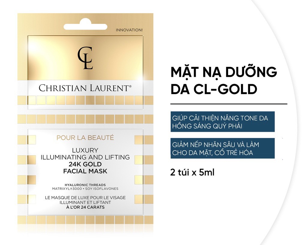  Mặt nạ dưỡng nâng tone da CL- 24K GOLD