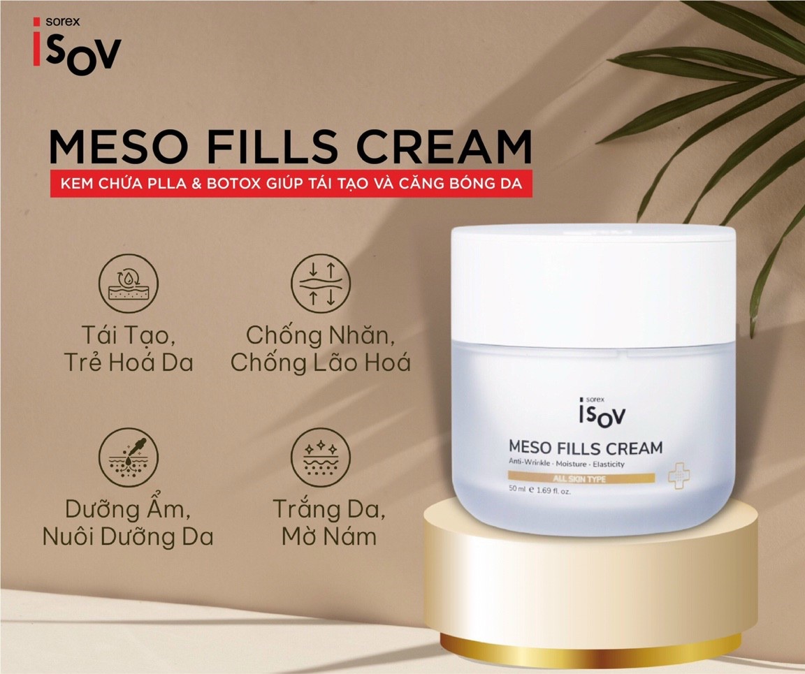 Kem tái tạo và căng bóng da MESO FILL ISOV