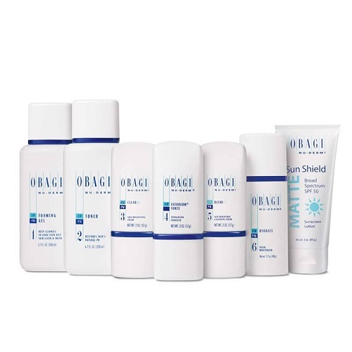 Bộ dưỡng trắng da giảm thâm cho da dầu Obagi Nu-Derm Fx System - Normal To Oil