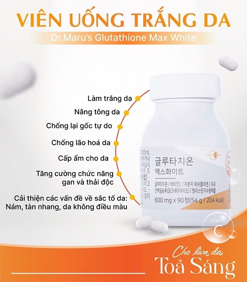 Viên uống trắng da  Dr.Maru’s Glutathione Max White 