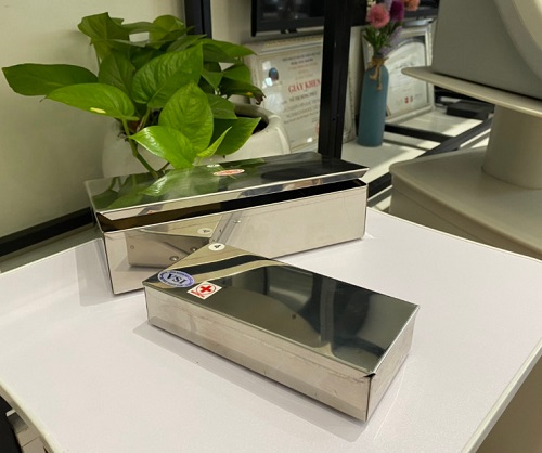 Hộp chữ nhật inox 16x7x3cm (Nhỏ) - Số 4