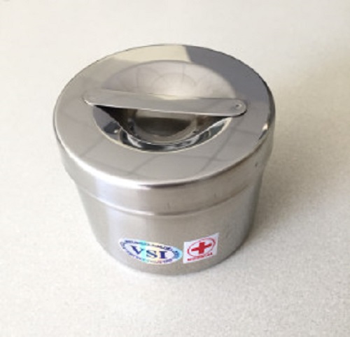 Hộp tròn inox đúc y tế 7.5x6 (size nhỏ)