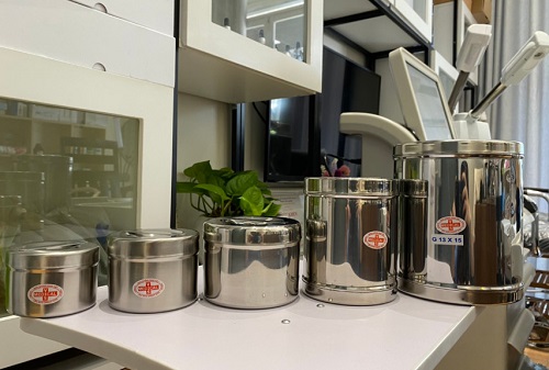 Bộ hộp tròn inox 