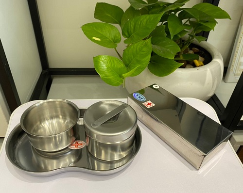 Bộ dụng cụ inox ( Hộp tròn, hộp chữ nhật, khay, chén )