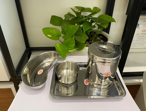 Bộ dụng cụ inox ( Khay, hộp tròn, chén...)