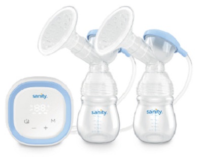 Máy hút sữa điện đôi pin sạc Sanity S6307-ENG
