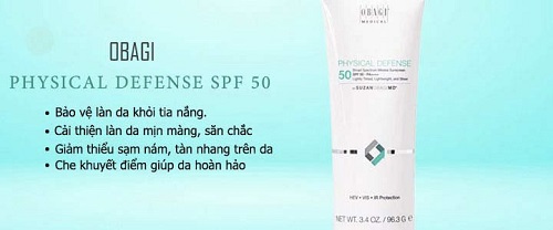 Kem chong nang vat ly SuzanObagiMD Physical Defense Tinted Broad Spectrum SPF 50 