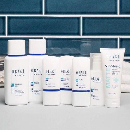 bo duong trang da giam tham cho da dau Obagi Nu-Derm Fx System - Normal To Oil