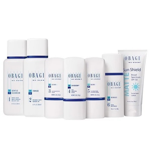 Bo duong trang da giam tham cho da kho Obagi Nu-Derm Fx System - Normal To Dry