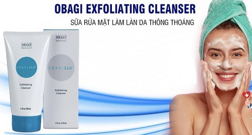 Sua rua mat tay te bao chet, duong am cho da kho OBAGI360 Exfoliating Cleanser