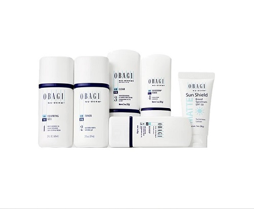 Bo duong trang da, mo nam mini cho da dau Obagi Nu-Derm Travel Kit - Normal To Oil