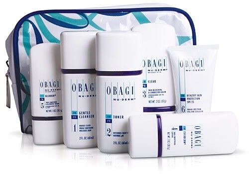 Bo duong trang da, mo nam mini cho da dau Obagi Nu-Derm Travel Kit - Normal To Oil