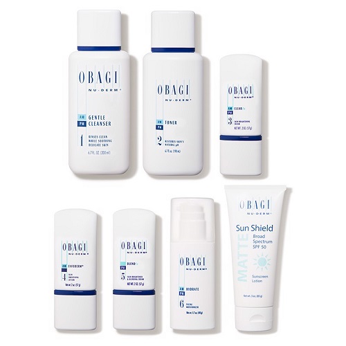 Bo duong trang da, mo nam mini cho da kho Obagi Nu-Derm Travel Kit - Normal to Dry