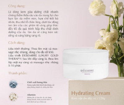 kem cap am dac tri Desembre HYDRATING CREAM PLUS