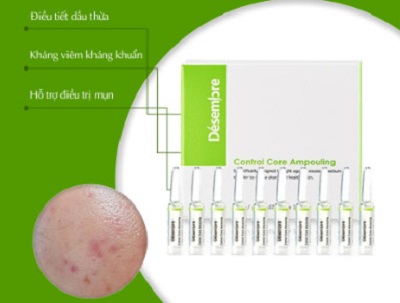 huyet thanh kiem dau va ngua mun Désembre At Home Control Core Ampouling 1