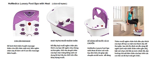 Bon ngam chan massage da nang HoMedics FS-505-EU