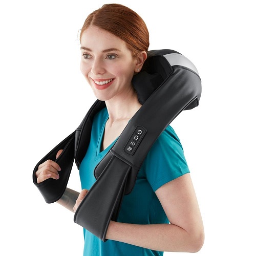 May massage co vai gay cao cap “Thumbs up”™ công nghệ SHIATSU 3D Tru Touch khong day Pin sac NMS-680HJ