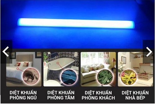 Den tia cuc tim UV diet khuan, con trung Osram