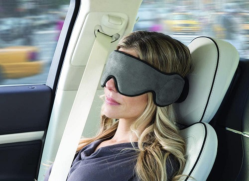 massage mat di kem tai nghe – Travel eye massager Homedics TA-MSKV100GY