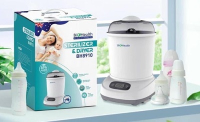 may tiet trung va say kho binh sua biohealth BH8910 