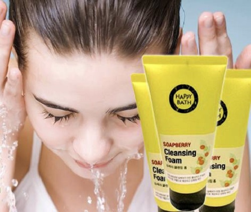 sua rua mat ngua mun  Happy Bath Soapberry Cleansing Foam